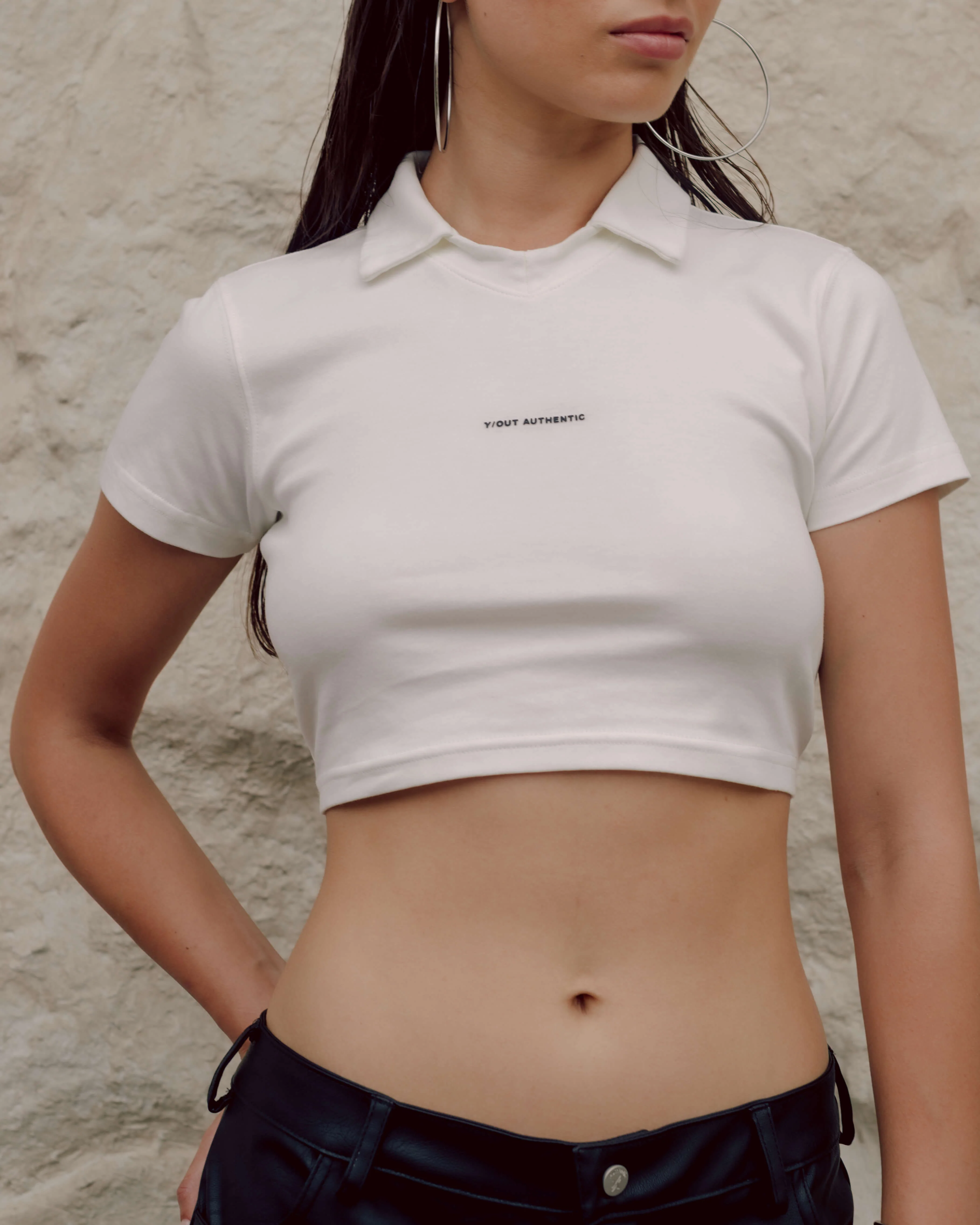 MIXED NECK POLO IVORY - Image 3